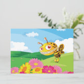 花畑にかわいい、怖い怪物ハチ 招待状 (スタンド正面)