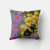 花畑にミツバチ クッション (裏面)