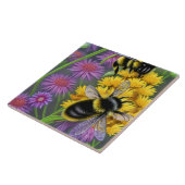 花畑にミツバチ タイル (側面)