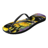 花畑にミツバチ ビーチサンダル (アングル)