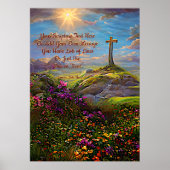 花畑に聖なる書物、 経典十字架を追加 ポスター (正面)