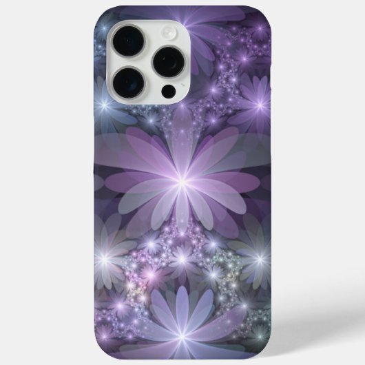 花畑のトレンディで輝く抽象フラクタルアート Case-Mate iPhoneケース (裏面)
