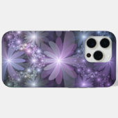花畑のトレンディで輝く抽象フラクタルアート Case-Mate iPhoneケース (裏面 (横))