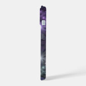 花畑のトレンディで輝く抽象フラクタルアート iPhone 15ケース (左側面)