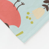 花畑のハッピーバード毛布 フリースブランケット (角)