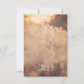 花畑のラスティックカントリーウェディングテーブルナンバー 招待状 (正面)