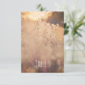 花畑のラスティックカントリーウェディングテーブルナンバー 招待状 (スタンド正面)