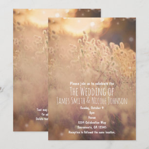 花畑のラスティックカントリーウェディング招待状 招待状