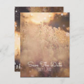 花畑のラスティックカントリーウェディング・セーブ・ザ・デート 案内ポストカード (正面/裏面)