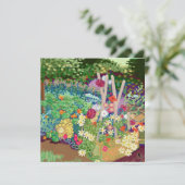 花畑の別荘庭園アートプリント カード (スタンド正面)