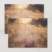 花畑の地方の夕焼け 黄昏 ご招待 インビテーションポストカード (正面/裏面)