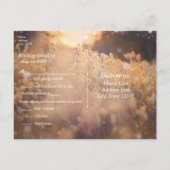 花畑の地方の夕焼け 黄昏  RSVP インビテーションポストカード (裏面)