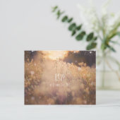 花畑の地方の夕焼け 黄昏  RSVP インビテーションポストカード (スタンド正面)