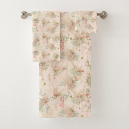 花畑の女の子がリースで バスタオルセット