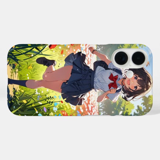 花畑の女の子 Case-Mate iPhoneケース (裏面 (横))