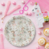 花畑の少女　花冠の蝶 ペーパープレート (パーティー)