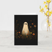 花畑の幽霊 ハロウィーン 秋のデザイン カード (黄色い花)