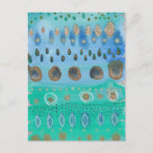 花畑の水彩画 ポストカード (正面)