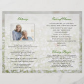 花畑の葬儀プログラム |愛するメモリ内 チラシ (裏面)