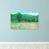 花畑の表示 キャンバスプリント (インサイチュ (ウッドフロア))