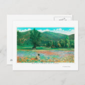 花畑の表示 ポストカード (正面/裏面)