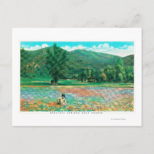 花畑の表示 ポストカード (正面)