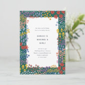 花畑の赤ちゃんシャワー 招待状 (スタンド正面)