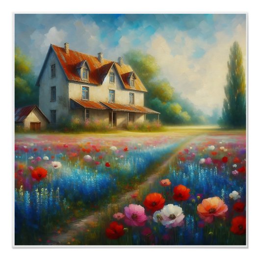 花畑の農家 ポスター (正面)