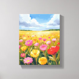 花畑の風景画アート キャンバスプリント