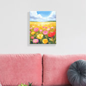 花畑の風景画アート キャンバスプリント (インサイチュ (リビング))