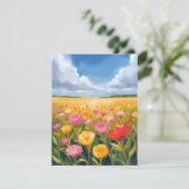 花畑の風景画 サンキューカード (スタンド正面)