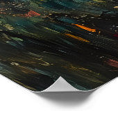 花畑をサンセットで駆け抜ける – 印象派 ポスター (角)