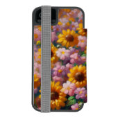 花畑ハロウィーンのゾンビ油彩画 INCIPIO iPhoneウォレットケース (フォリオ裏面)
