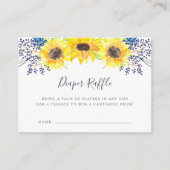 花畑ベビーシャワーおむつラッフルカード エンクロージャーカード (正面)