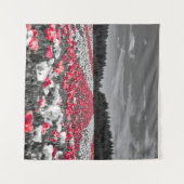 花畑ミニマル選択色写真 タペストリー (正面(横))