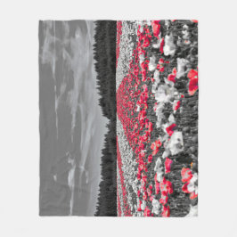 花畑ミニマル選択色写真 フリースブランケット