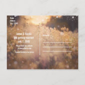 花畑素朴国の結婚式の日付を保存 案内ポストカード (裏面)