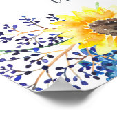 花畑結婚開栓の式の標識 ポスター (角)