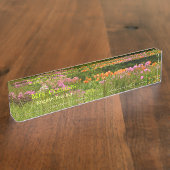 「花畑」カスタマイズ可能机用ネームプレート デスクネームプレート (側面)