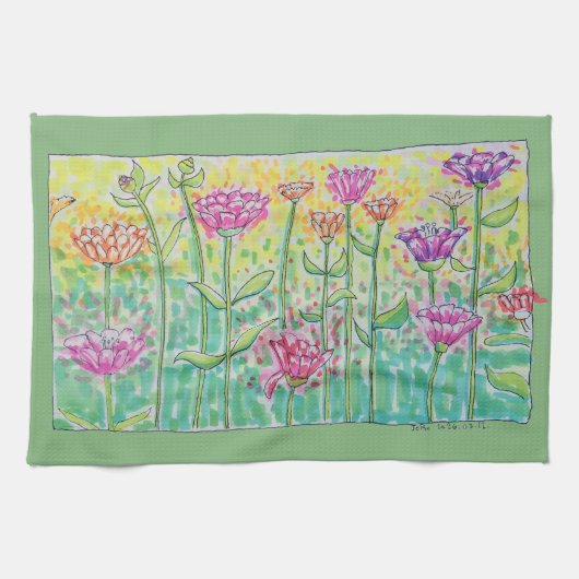 花畑 キッチンタオル (横)