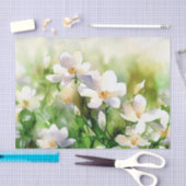 花畑 – ジャスミン(A)水彩画 薄葉紙 (クラフト)