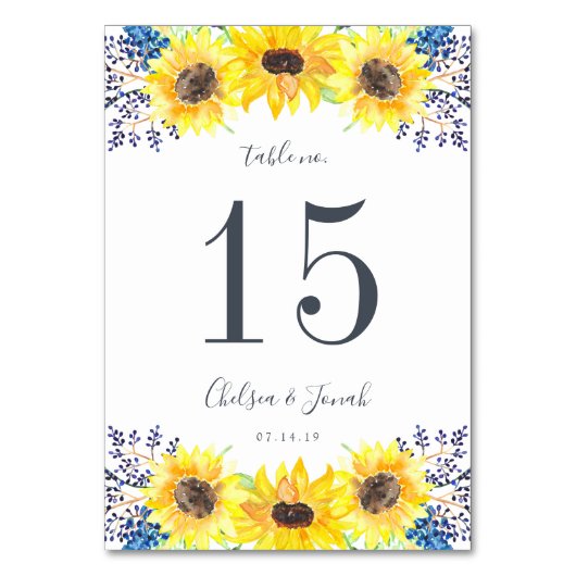 花畑 |テーブパーソナライズされたル番号カード テーブルナンバー (正面)