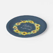 花畑 | ヒマワリ結婚リース ペーパープレート (アングル)