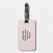 花畑 ピンク 水彩画 ラゲッジタグ (裏面縦)