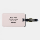 花畑 ピンク 水彩画 ラゲッジタグ (裏面横)