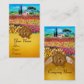 花畑，フローラハニービワックスシール，養蜂家 名刺 (正面/裏面)