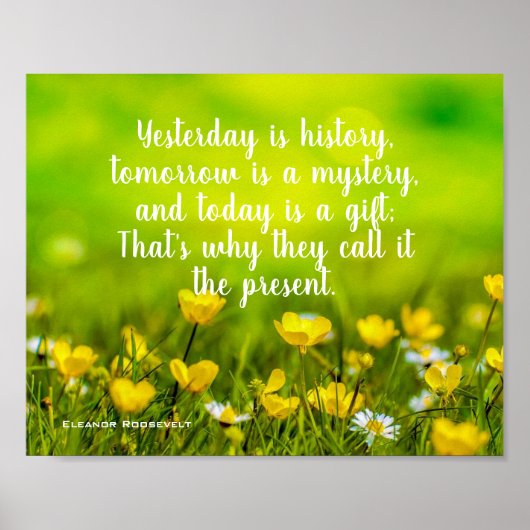 花畑 |今日はギフト感動的引用文 ポスター (正面)