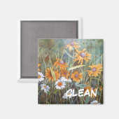 「花畑#1」クリーン食洗機状態磁石 マグネット (正面/裏面)