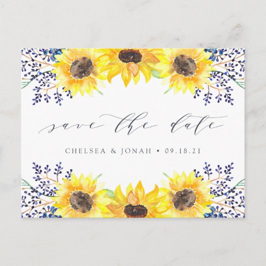 花畑 | Sunflower日付はがきを保存 案内ポストカード (正面)
