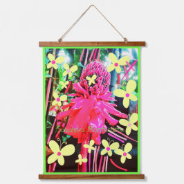 花疑問に思巻芸術木上トッピング壁織 吊り下げ型タペストリー